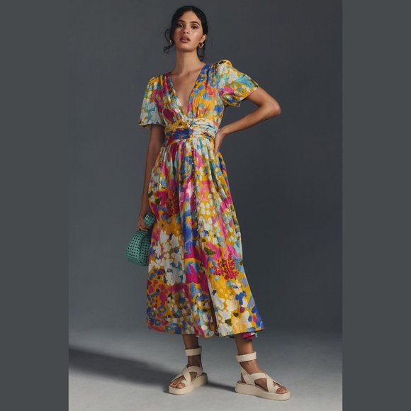 Anthropologie Dresses & Skirts - Anthropologie Katerina Button-Front Dress 6 NWT